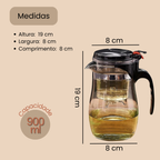 Chaleira de Vidro com Infusor Removível - Refinado Lar