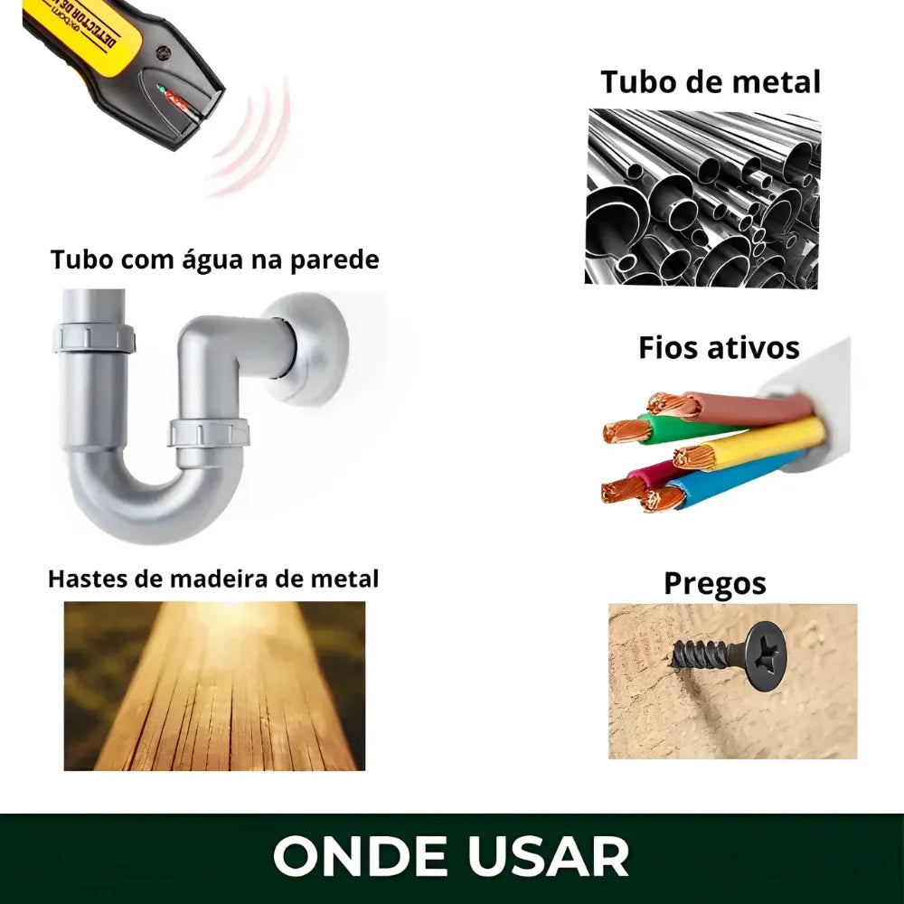 Detector Inteligente de Metal, Canos, Fios e Colunas - Hidrafio™