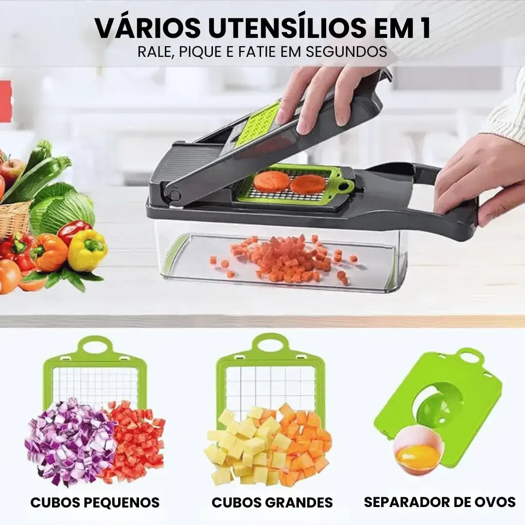Cortador e Fatiador de Legumes Multifuncional 16 em 1