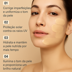 Corretivo Base K-Beauty Coreana 2 em 1 - Cobertura 100% Perfeita e Natural